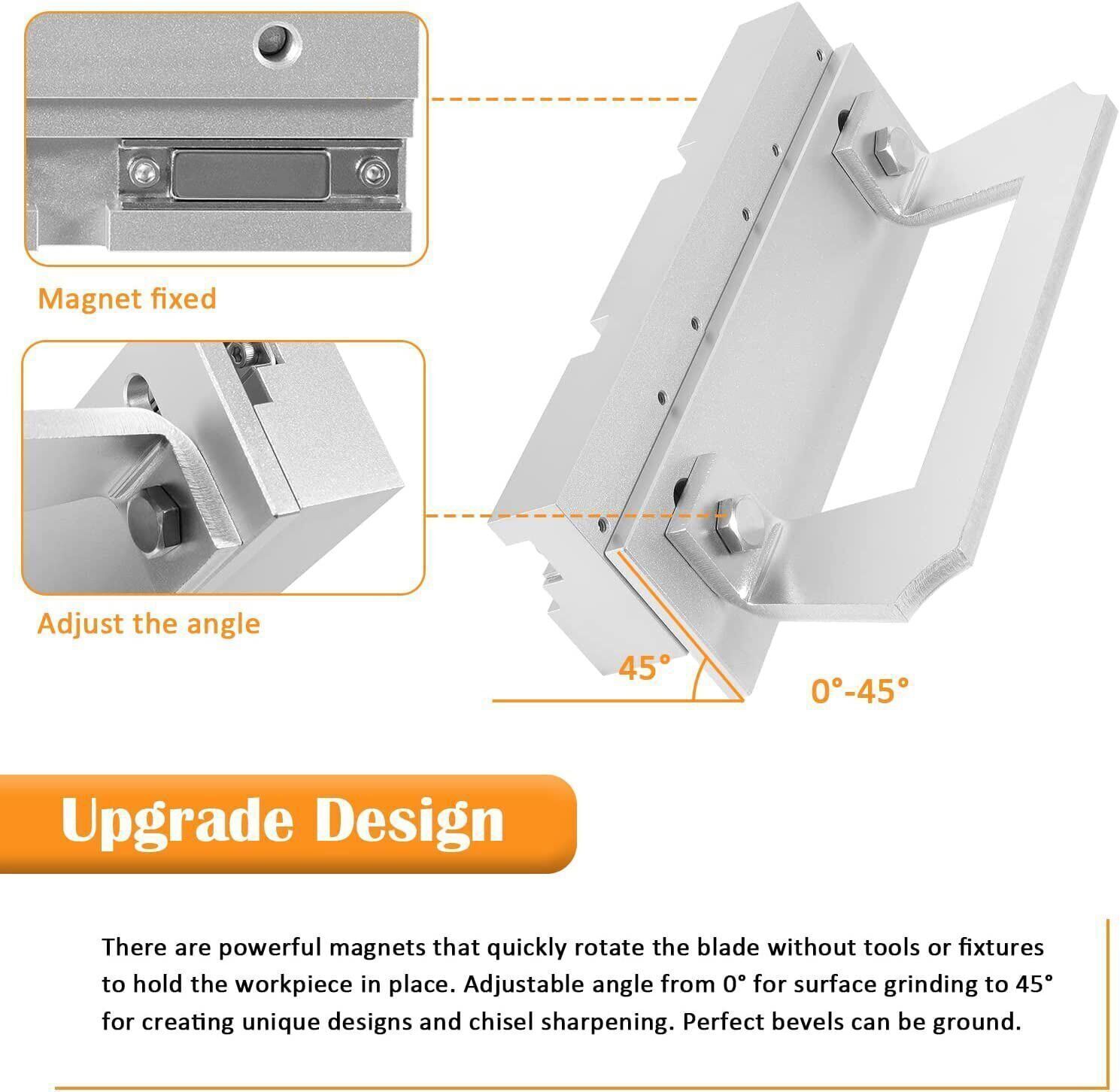 Magnetic Bevel Jig for Grinding & Sharpening Metal for knife making for welders