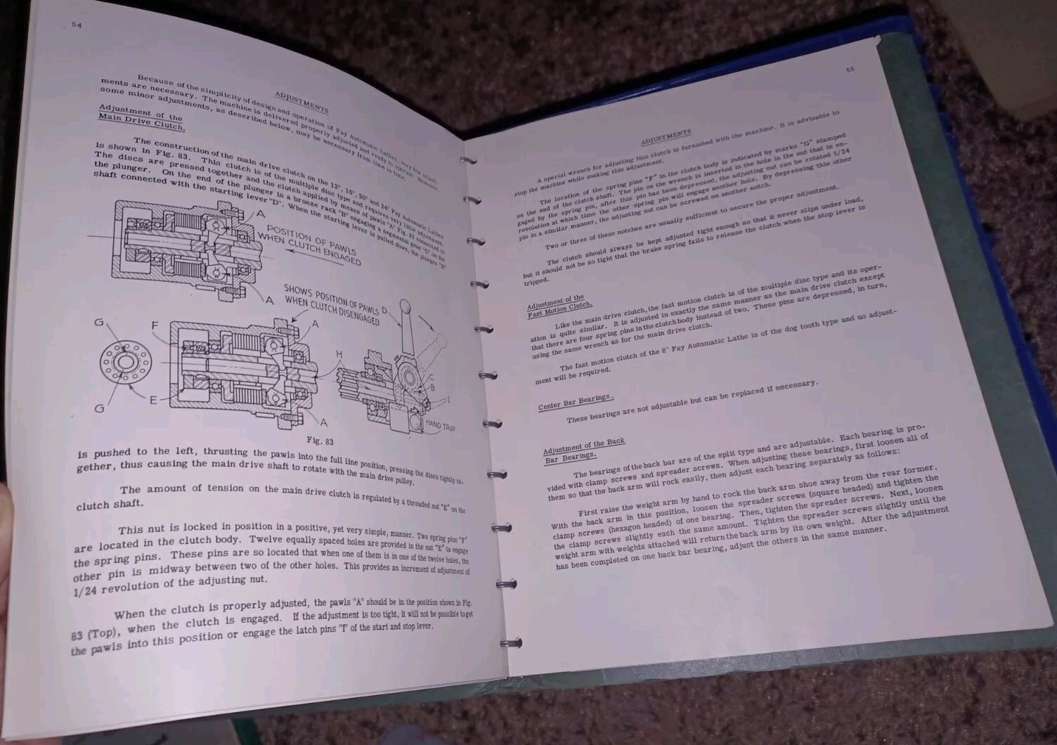 Jones & Lamson FAY Automatic Lathes Operating Instructions Manual ORIGINAL Book!