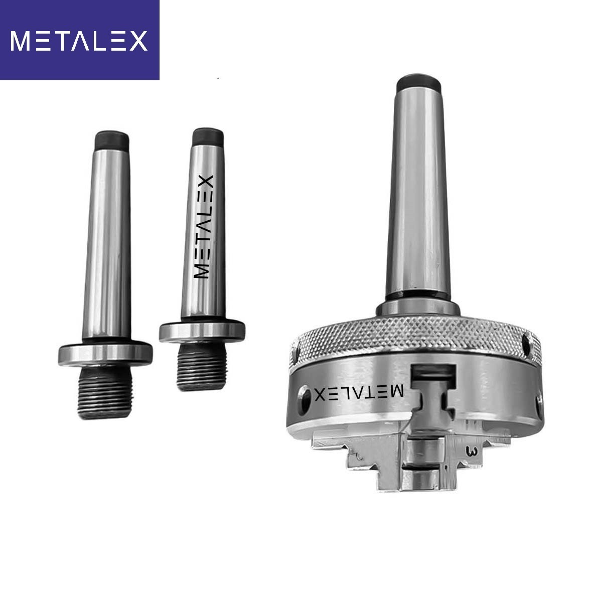 2-1/2″ 4 Jaw Self Centering Mini Small Baby Lathe Chuck Set MT1 MT2 & MT3 Arbors