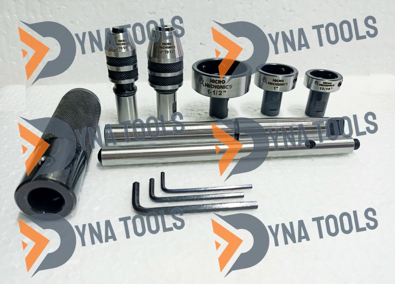 Lathe Tailstock Tap And Die Holder Set MT3 Shank Threading Tapping Kit 8 Pc Set.