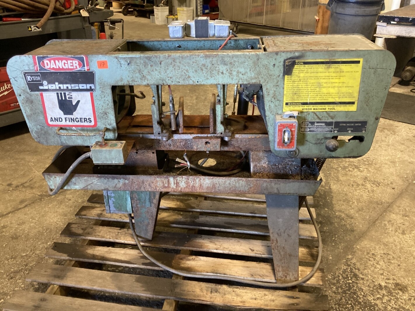 Kysor Johnson Horizontal Band Saw Baldor .5HP, 208-230/460V, Model R