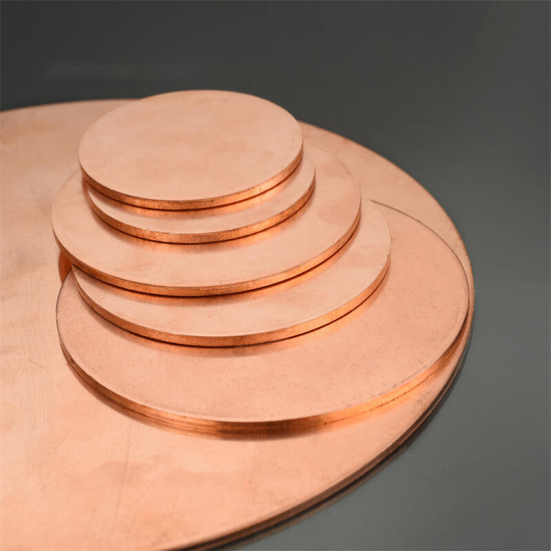 Solid Pure Copper Discs Blank Round Plate Metal Sheet Ø10-200mm Thickess 0.5-3mm