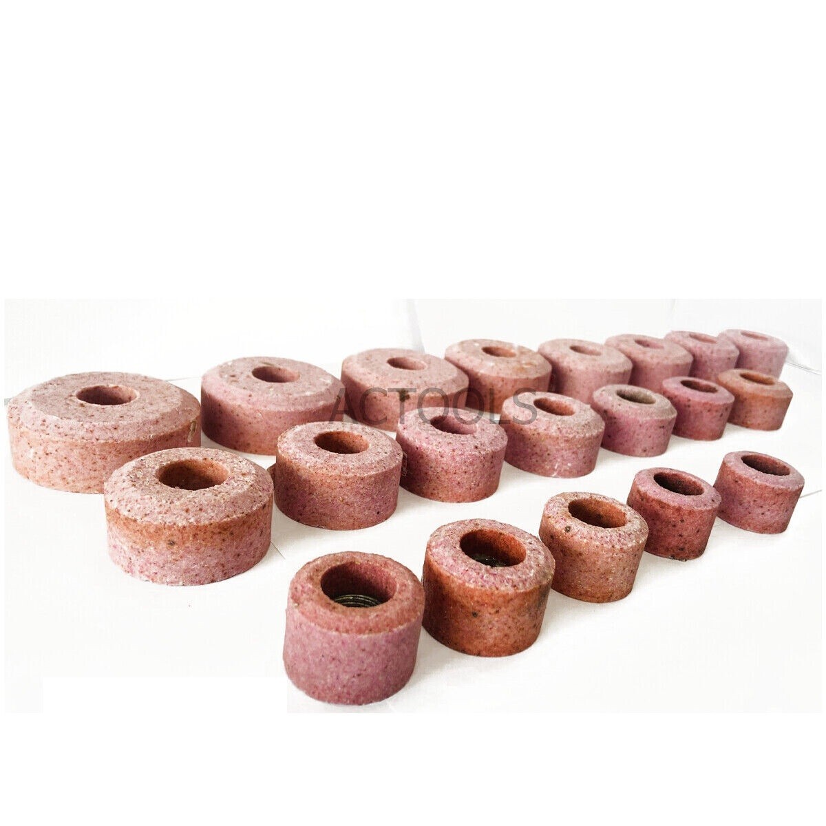 B&D VALVE SEAT PINK GRINDING WHEELS SET 20 PCS STONE HOLDER HEX DRIVE 9/16″