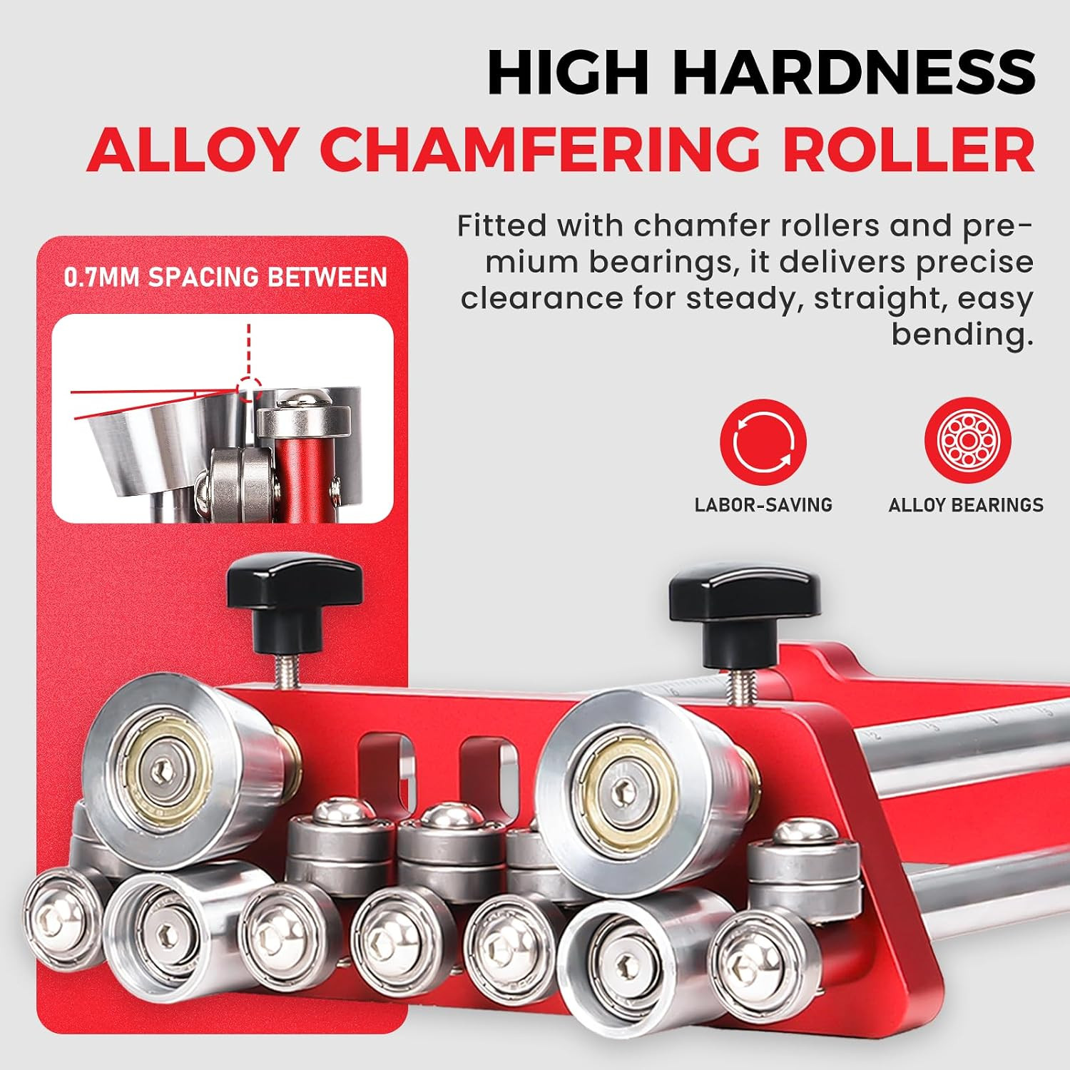 Sheet Metal Roller 2 Station Metal Bender, 0-100° Adjustable Bending, Portable 7