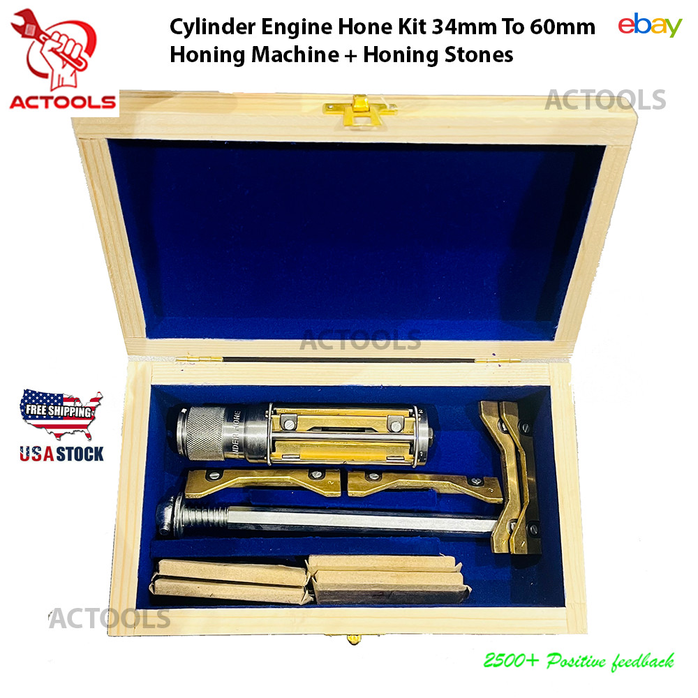 New Cylinder Engine Hone Kit 34mm To 60mm Honing Machine + 4 Set Honing Stones