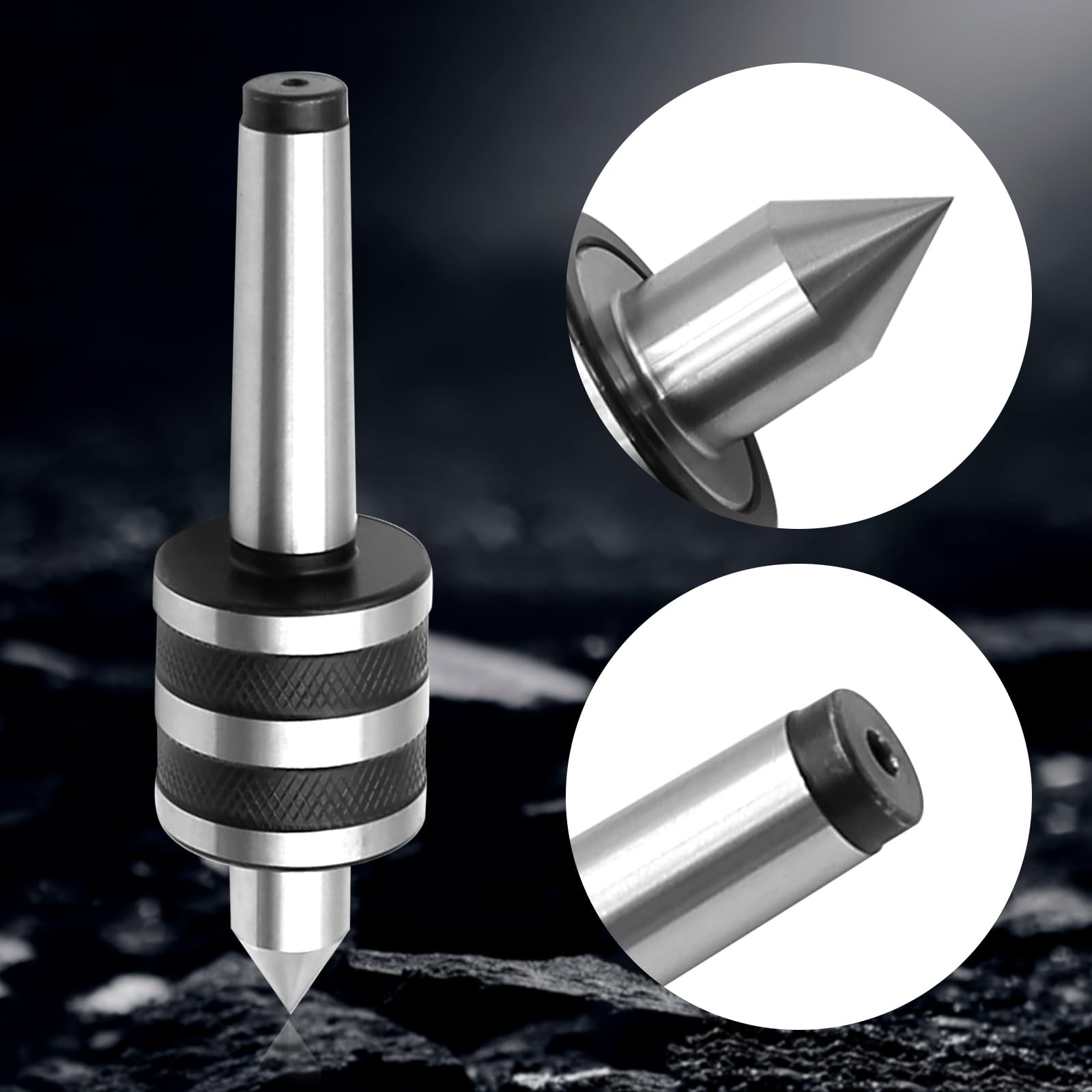 MT2 Live Center, 60 Degree Morse Taper 2MT, 5000 Max RPM, Precision Lathe 2MT