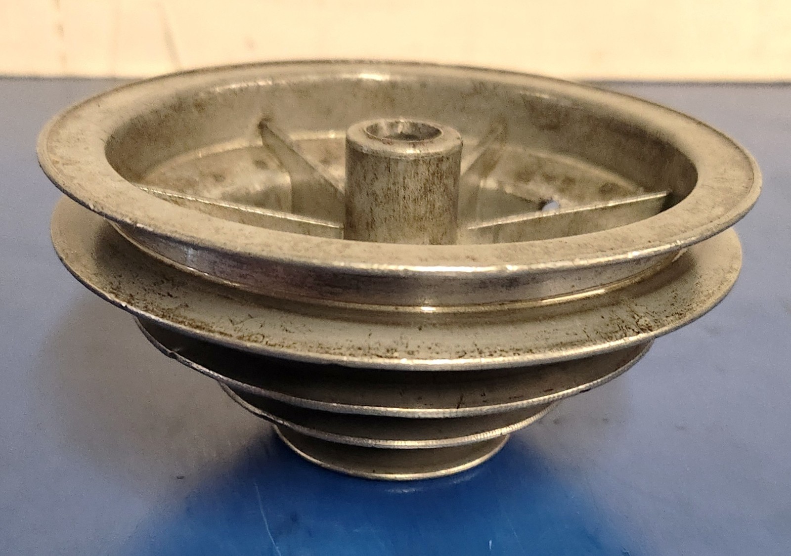 ATLAS LATHE 4 STEP PULLEY – 1/2 IN. BELT – FOR 1/2 IN. SHAFT – 2 SET SCREW LOCKS