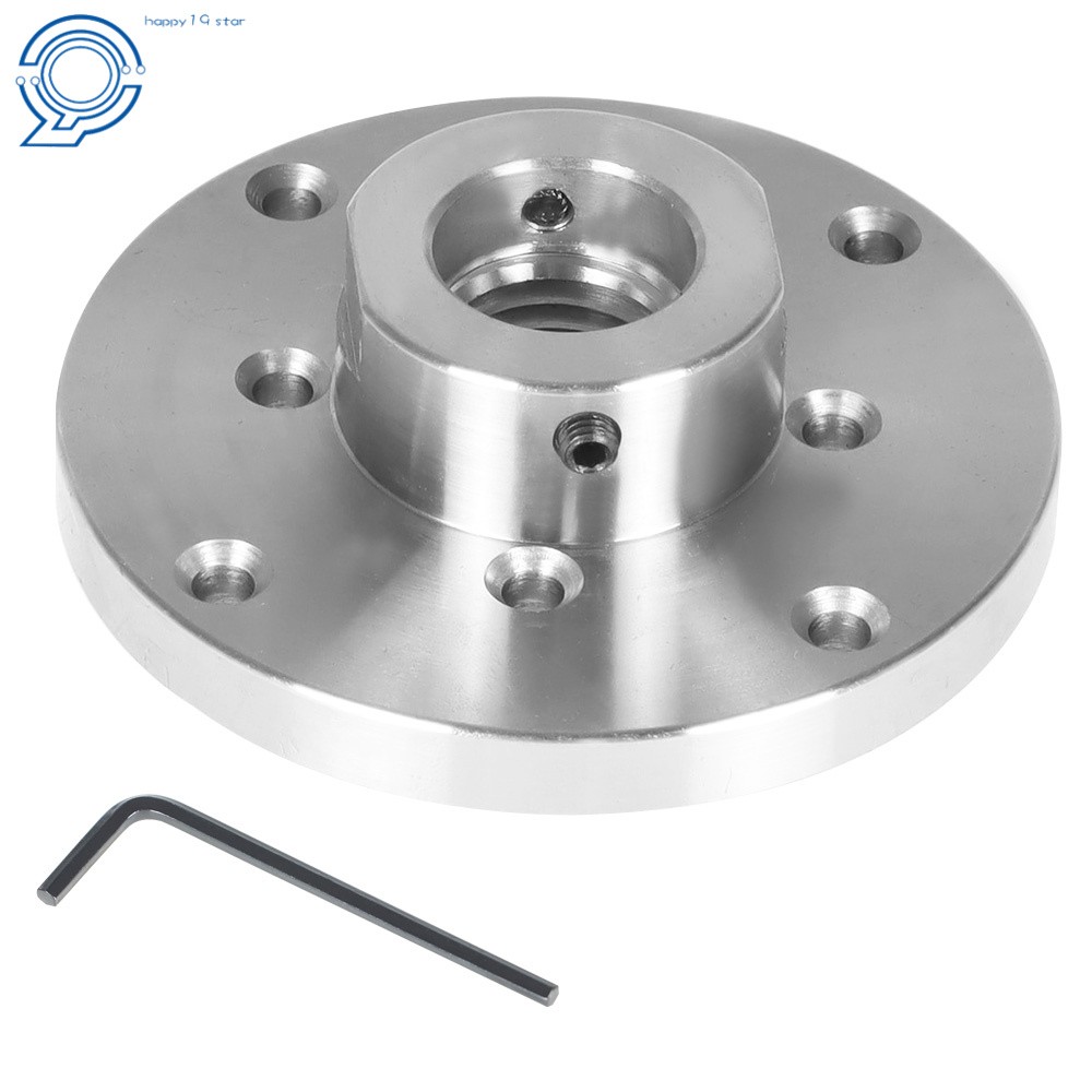 1Inch x 8tpi Threaded With Set Screws & 4 Inch Steel Wood Lathe Face Plate
