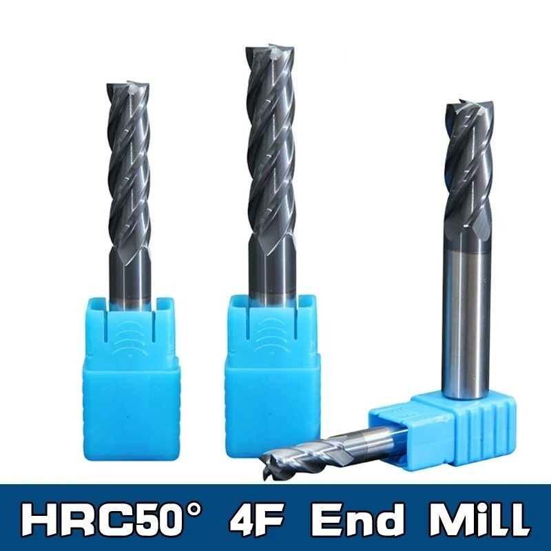 Flutes Carbide End Mill Alloy Tungsten Steel Cutting Milling CNC Machine HRC50