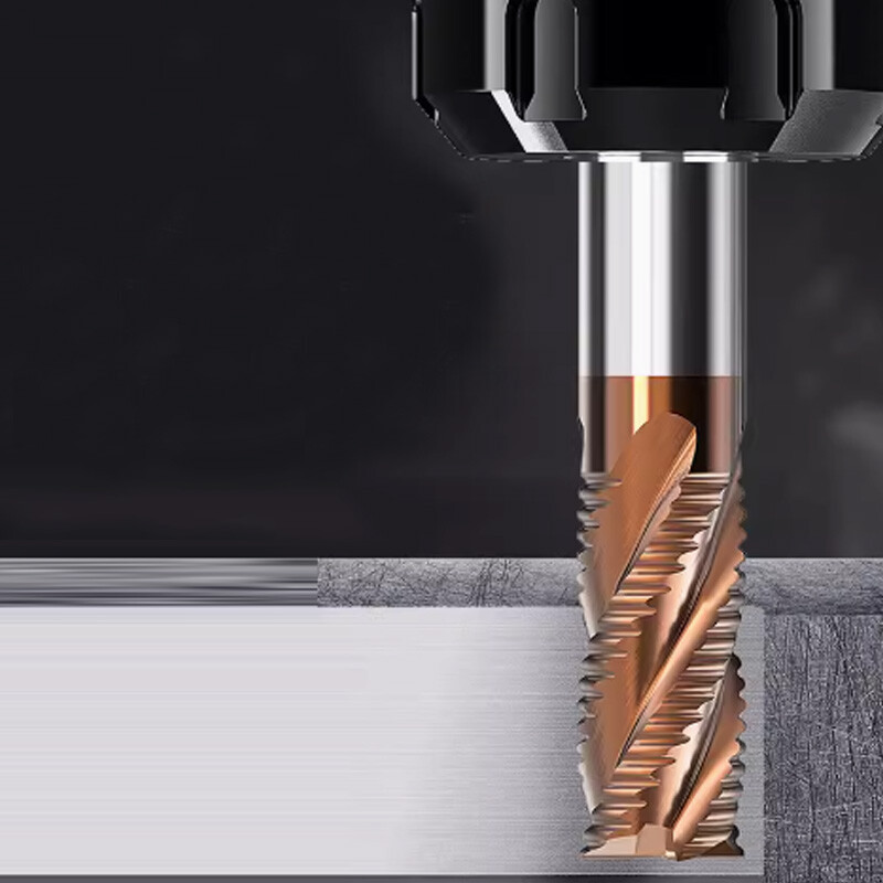 Solid Carbide Roughing End Mill 55° 3/4 Flute For Steel,Aluminum,Stainless Steel