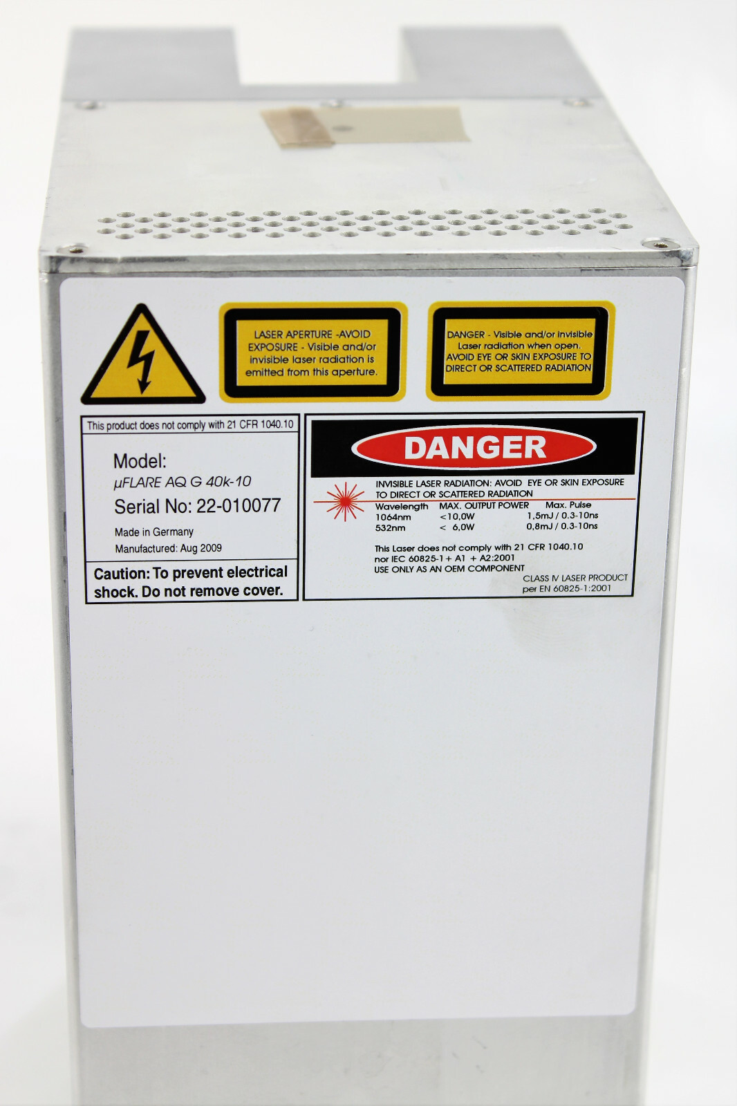 Innolight µFlare AQ G 40k-10 A Green 532nm Fiber-Coupled Laser Head