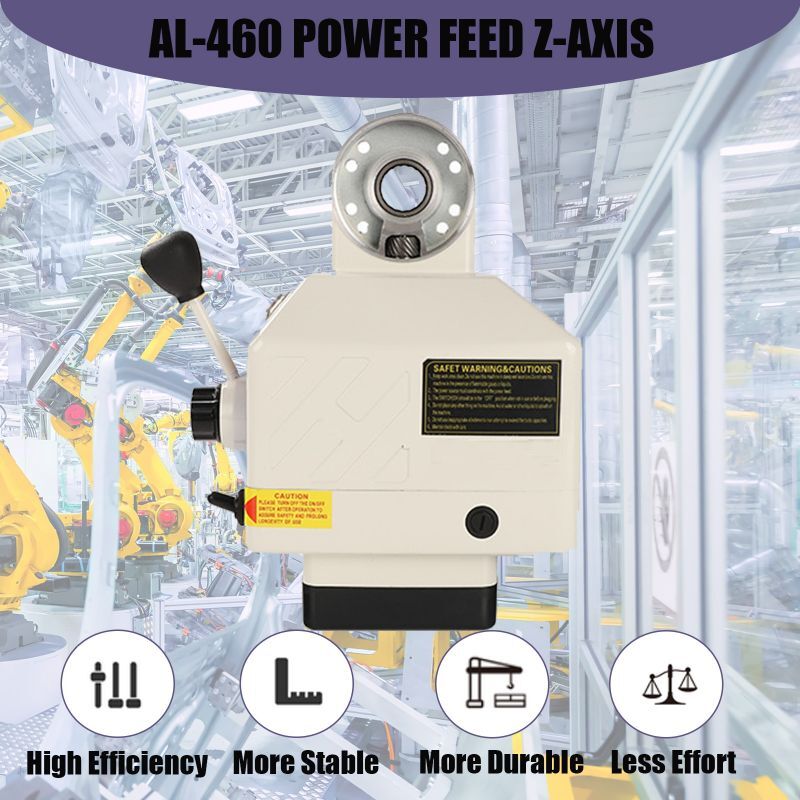 Power Feed Z-Axis for Bridgeport Knee Type Mill Machine 450 in-lb Torque 200RPM