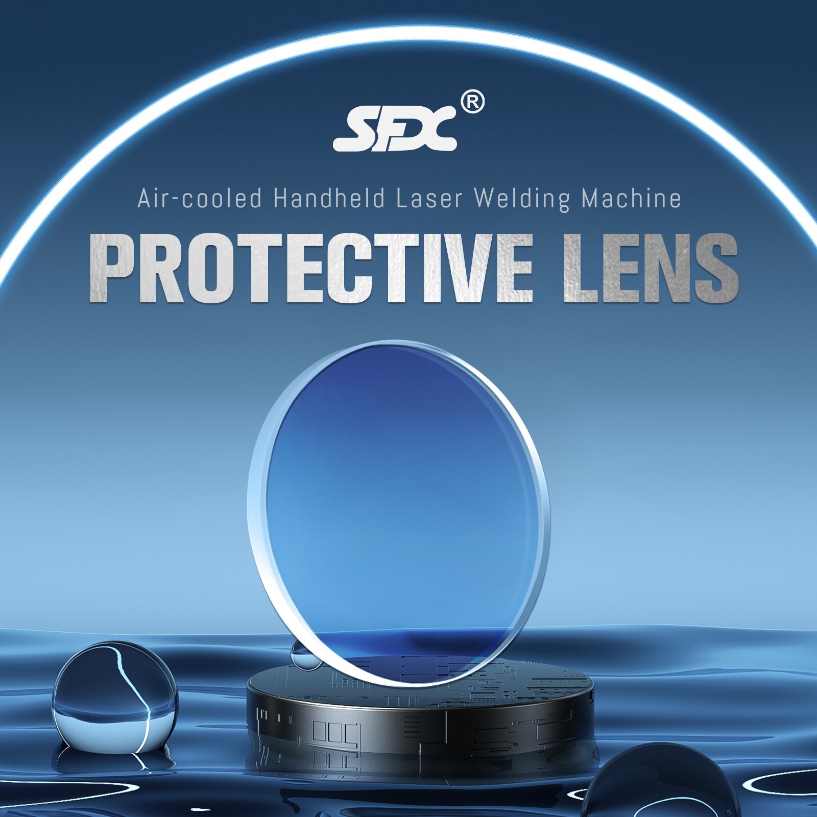 5pcs/box Protective Lens For 1200W SFX Fiber Laser Cleaning Machine Rust Remover
