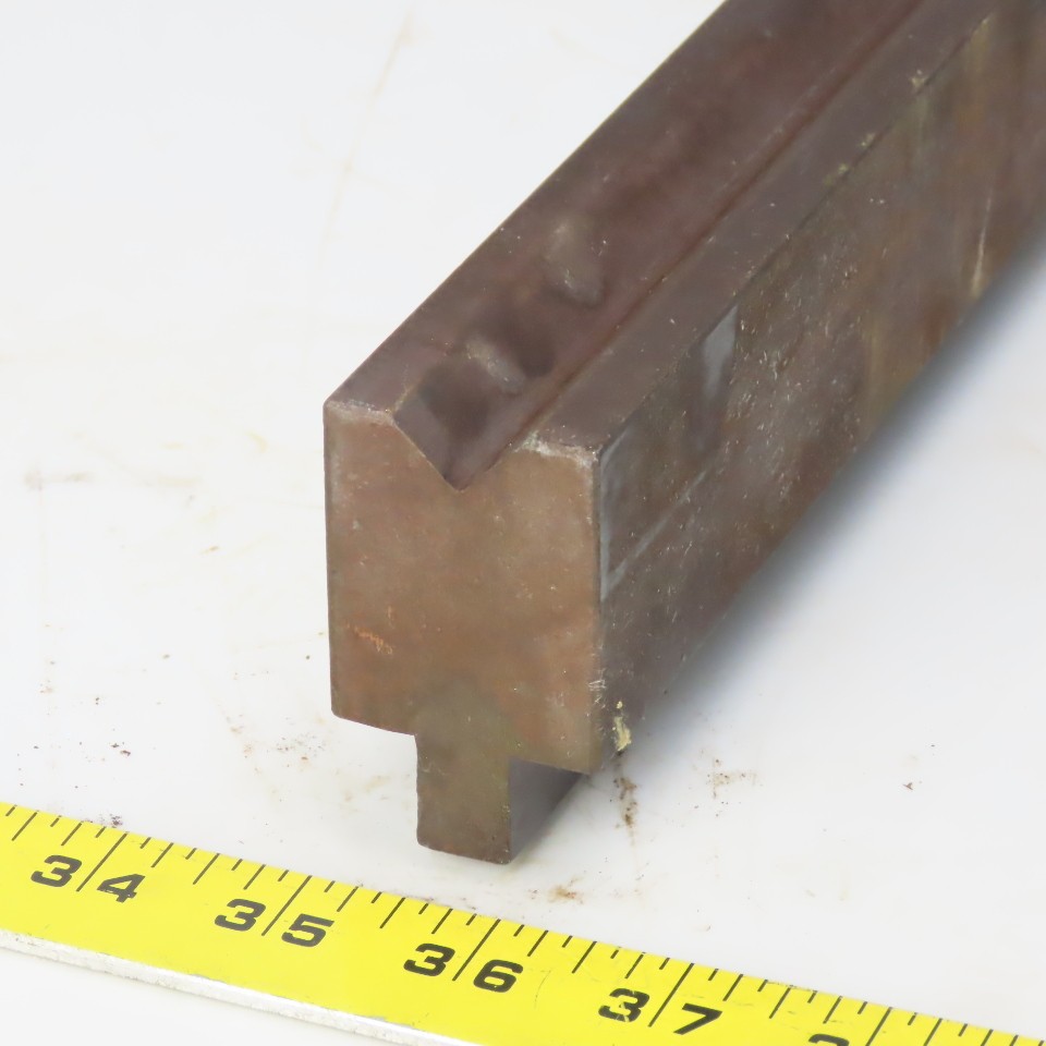 31″ Press Brake Forming V Angle Die Block 1/2″ Tang 2-3/8″ Ht. 1-3/8″ Thick