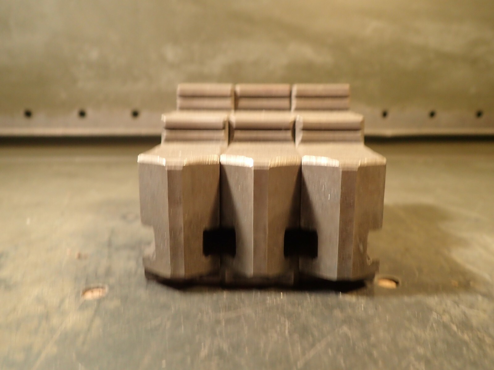 3-Piece Set Lathe Scroll Chuck Steel Step Jaws: 1-1/16″ Wide, 4-1/8″ Long, Used