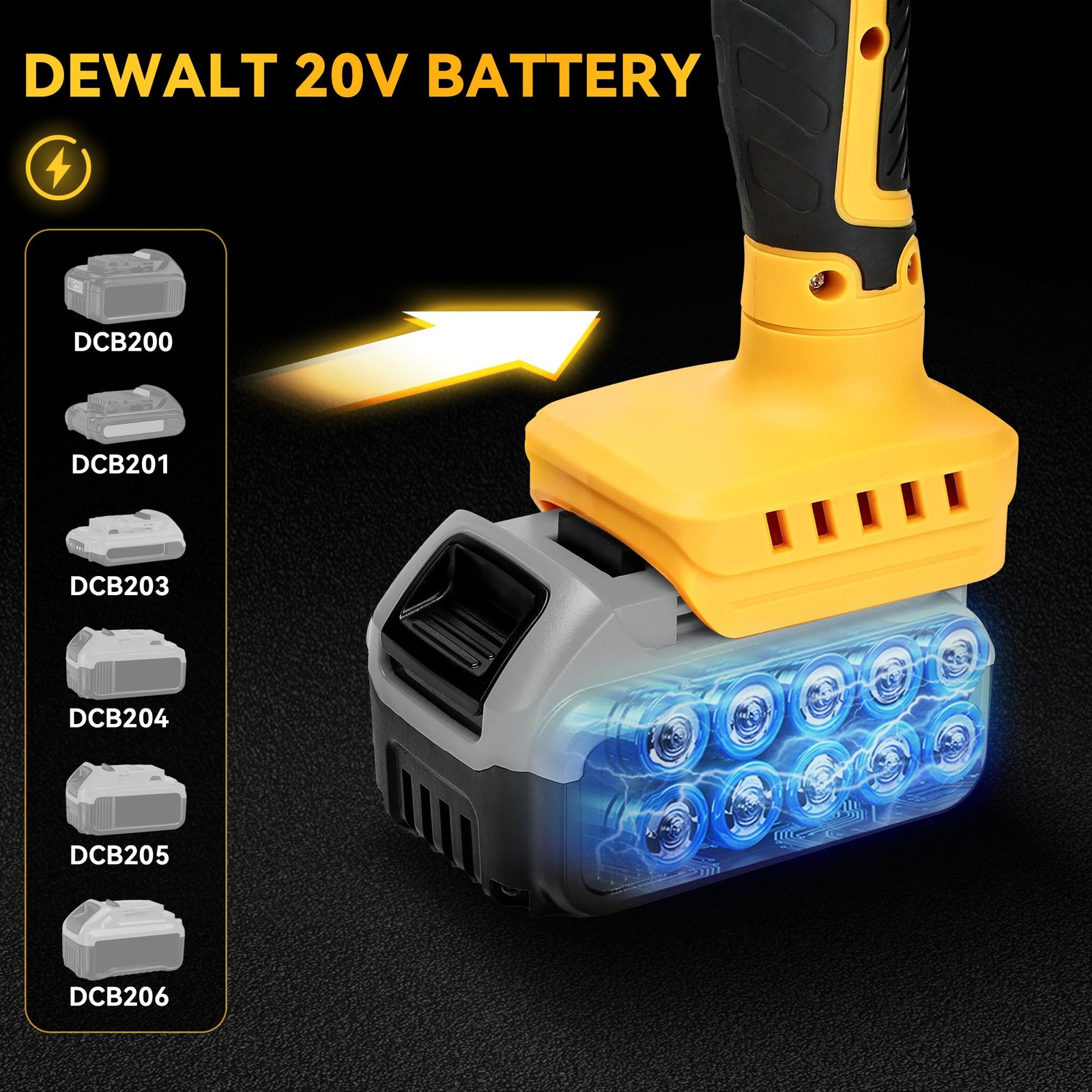 Cordless Tile Vibration Tool Compatible with DeWALT 20V Battery: Portable Tiler