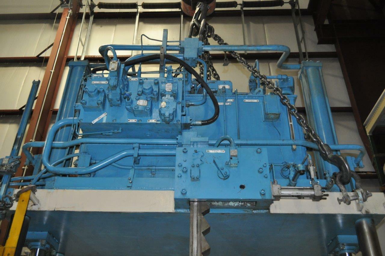 50 Ton Williams and White 4 Post Hydraulic Press Stroke: 36 inches Daylight: 46