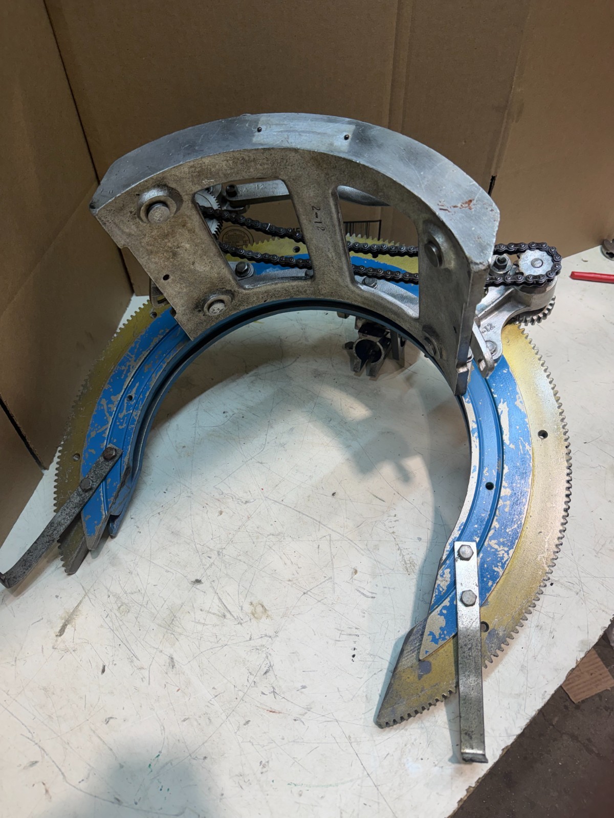 H & M Model #2 Aluminum Pipe Beveling Machine 6-12″ w/ Torch Holder Used
