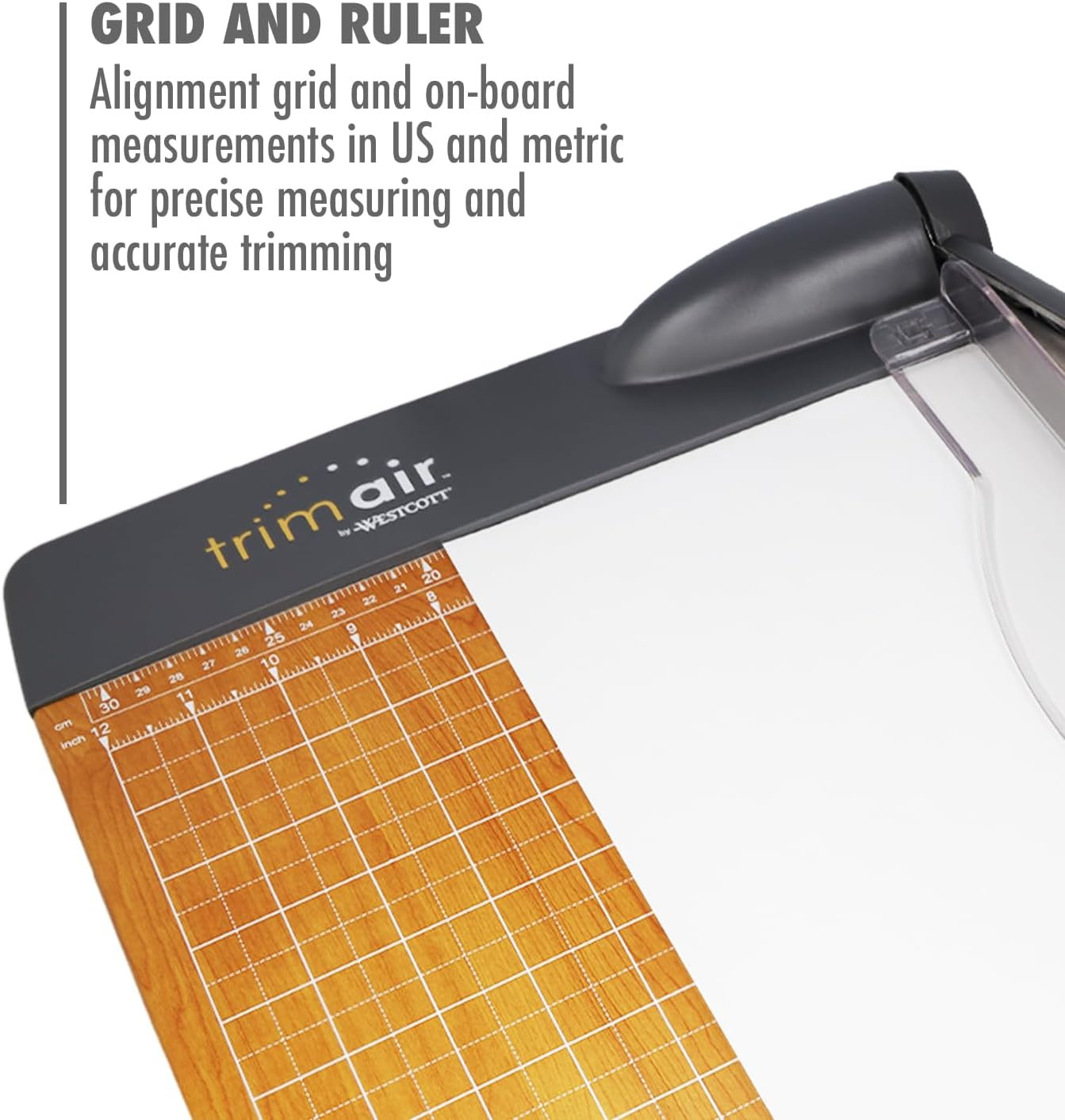 15” Trimair Wood Guillotine Paper Cutter & Paper Trimmer, 30 Sheet (15107)
