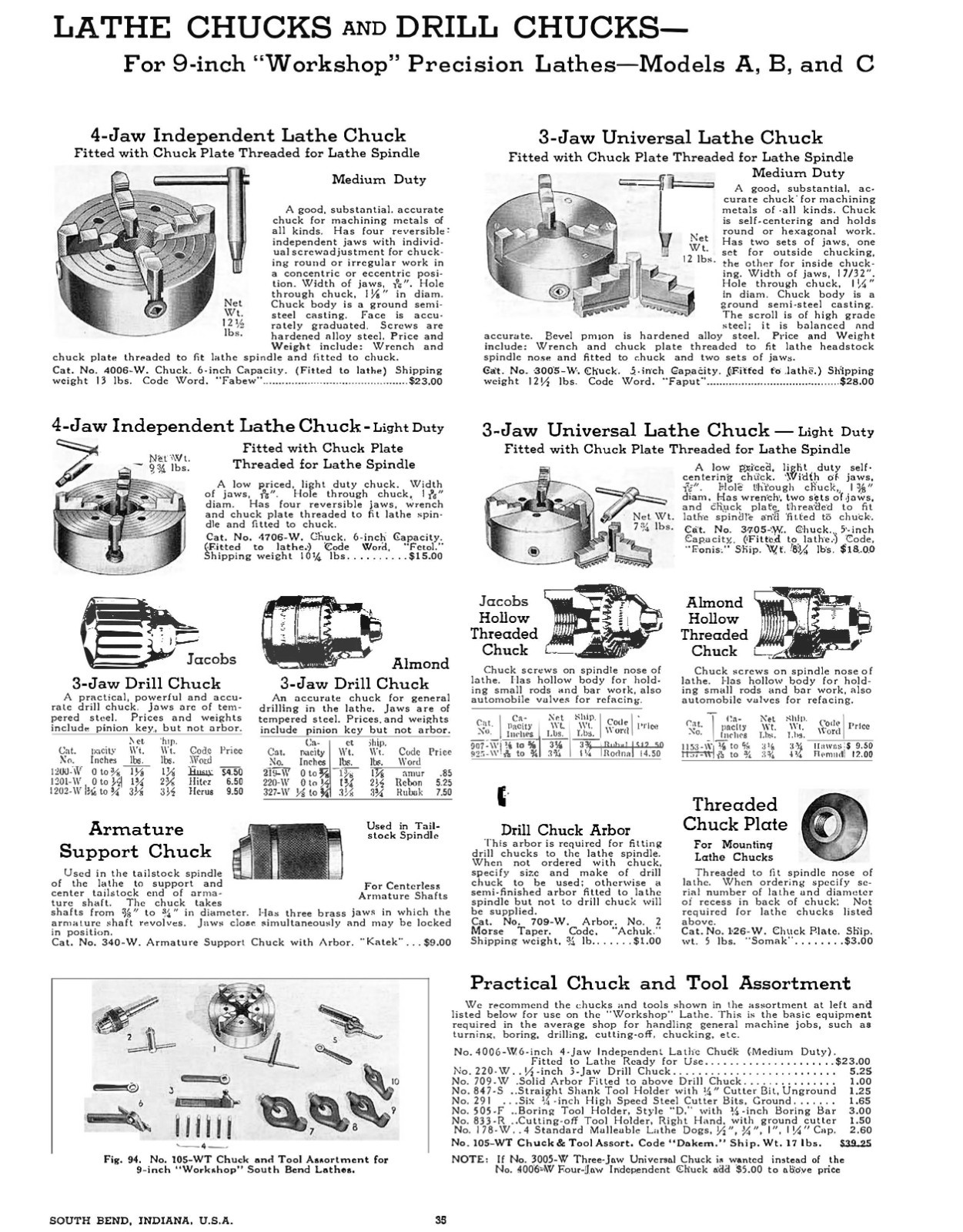 9″ Workshop Precision Lathes Instruction Manual Fits 1939 South Bend Lathe #50