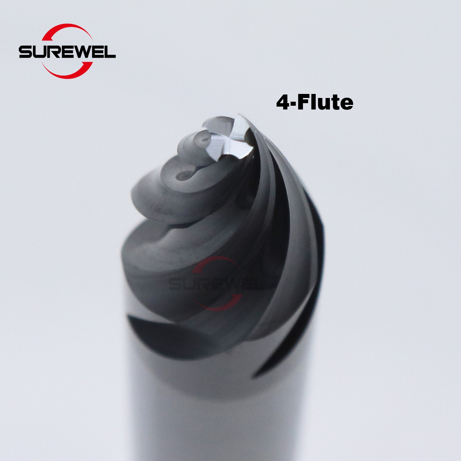 CNC 4Flute Spiral Chamfer Cutter 30/60/90/120 Degree AlTiN Coated Deburring Tool
