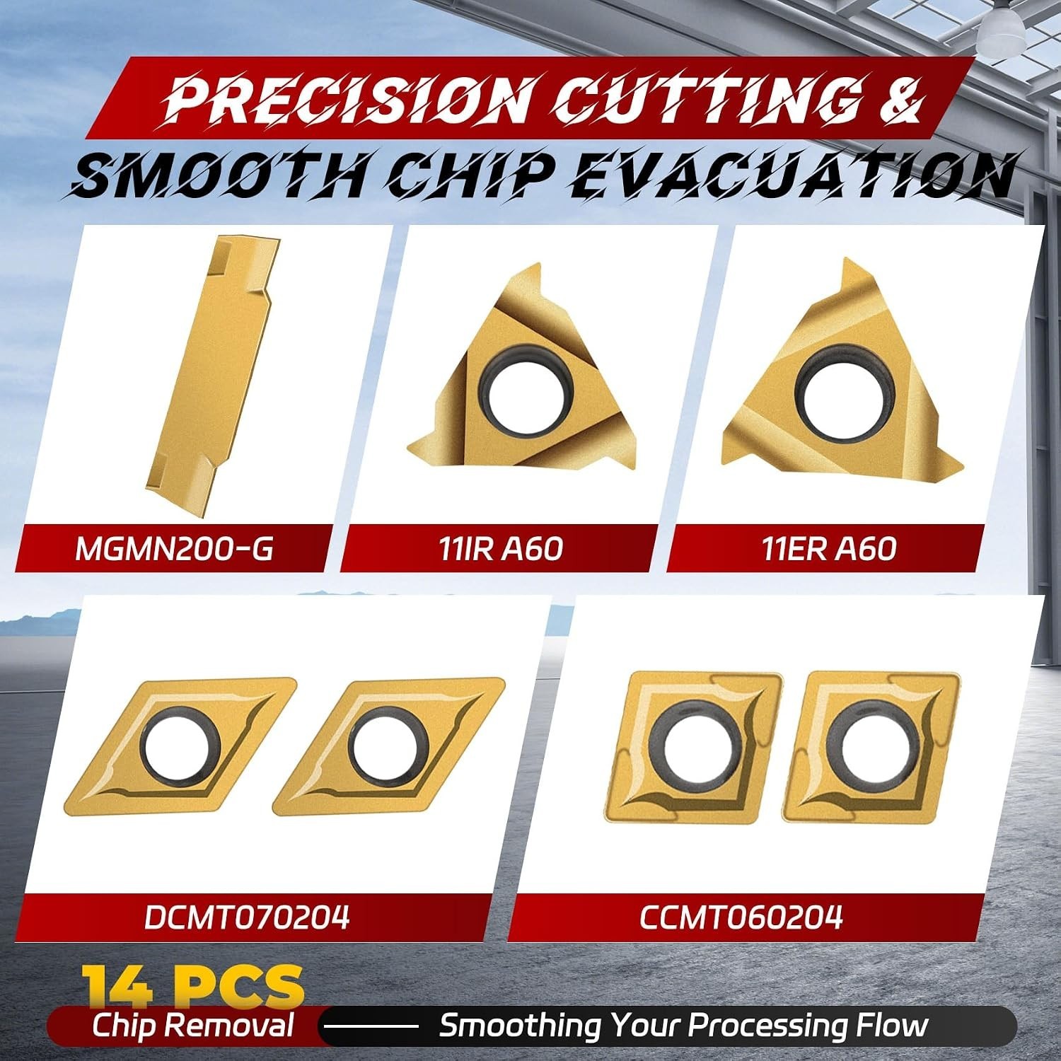 21Pcs Indexable Lathe Turning Tool Kit