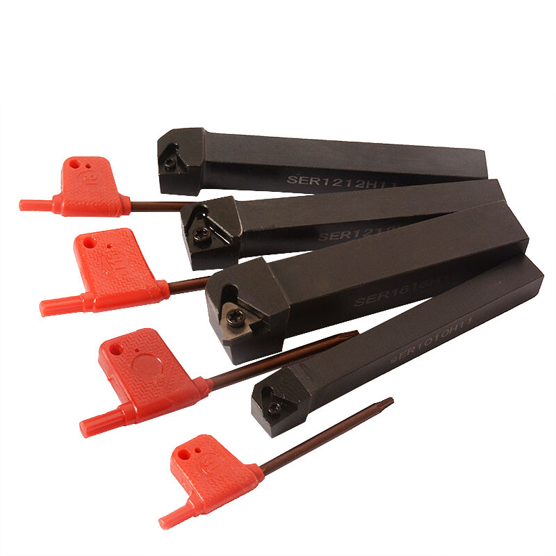 4PCS Lathe Turning Tool Holder Boring Bar Thread turning tool SER 11ER 16ER CNC