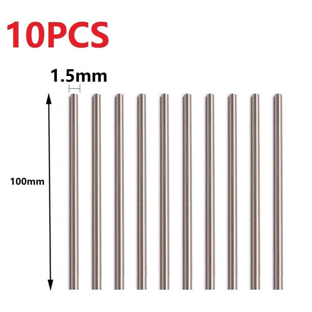 1.5-4MM High Speed Steel Round Bar Straight Shank Metric Rod Lathe Tool Silver