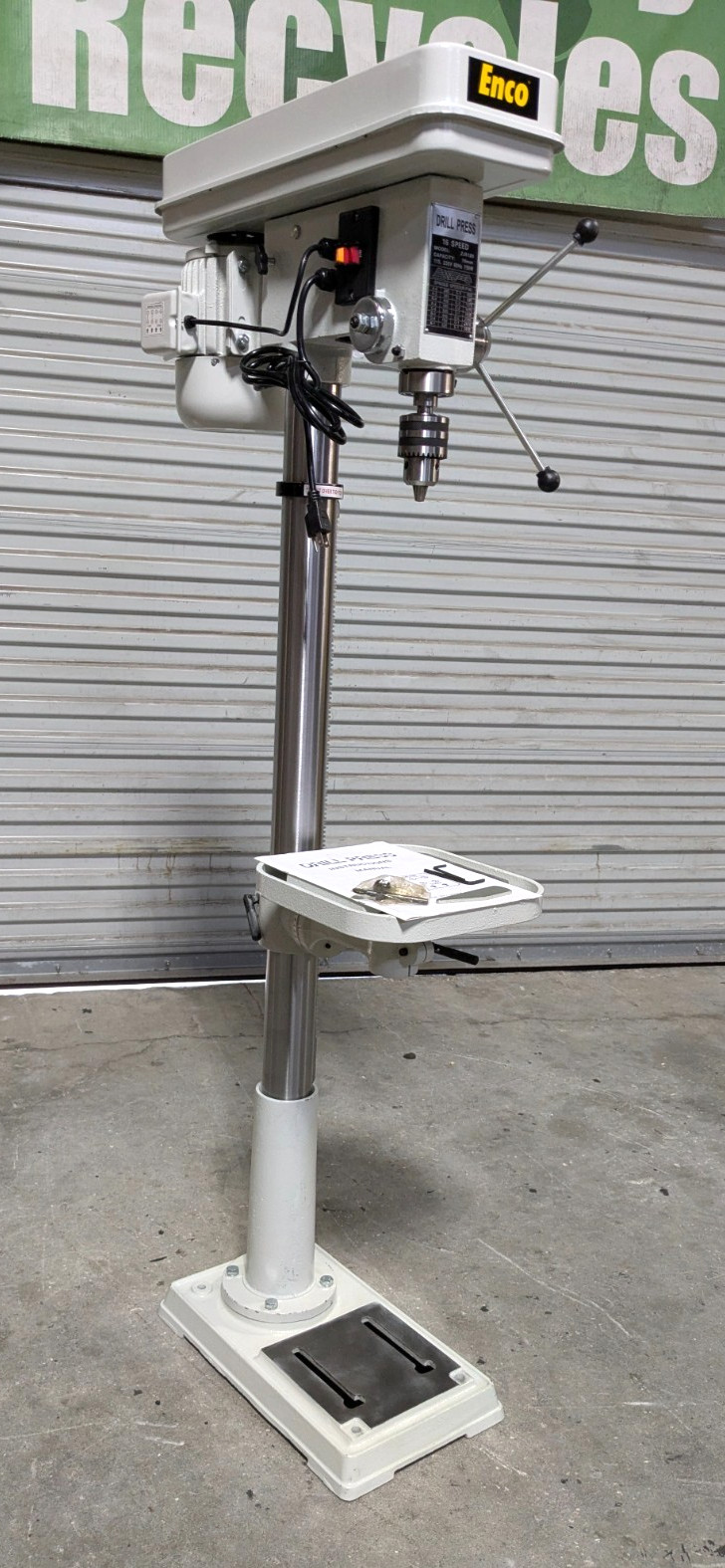 ENCO Drill Press 13.622" Swing 3/4HP Step Pulley Drive 115V Scratch &am