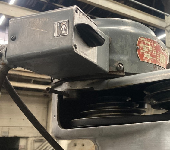 Bridgeport Milling Machine Motor With Switch 1HP 3PH. Step Pulley.