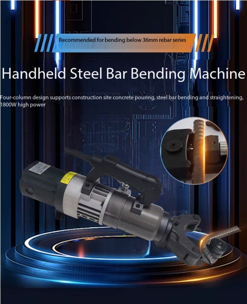 Handheld Rebar Bender Straightener and Bending Machine—Electric and Portable