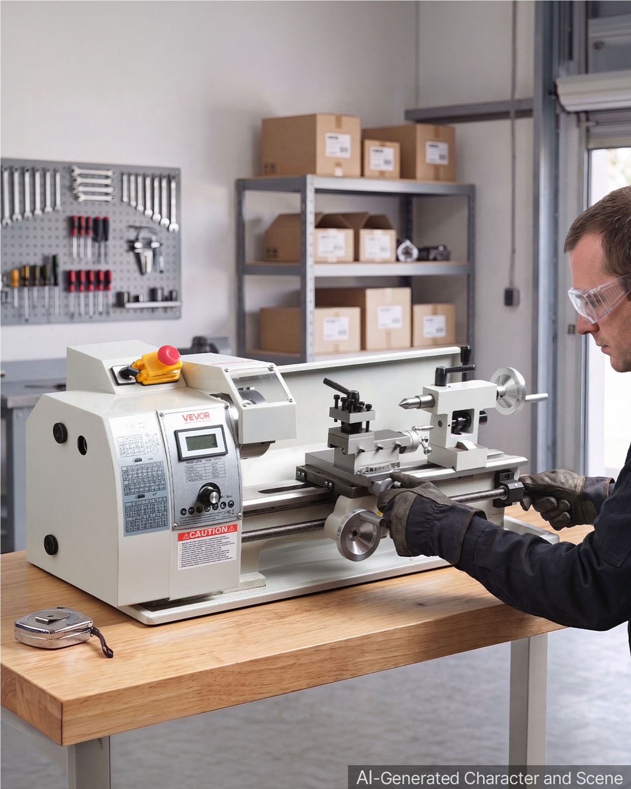 VEVOR Metal Lathe 8×16 in 650W Benchtop Lathe Machine Variable Speed 0-2500 RPM