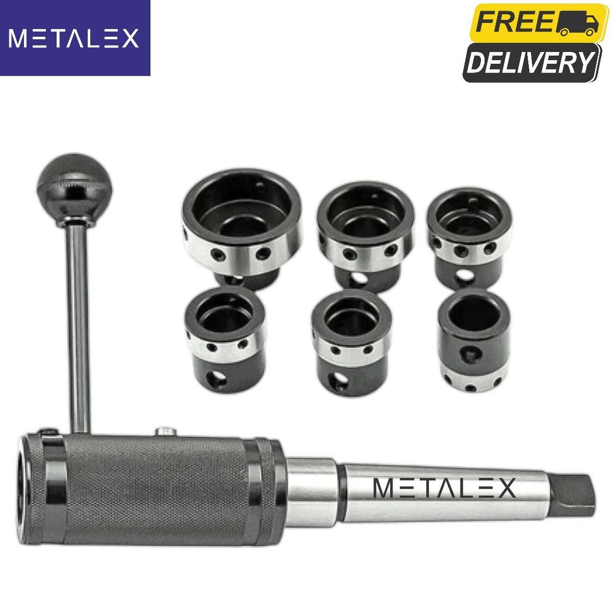 MT3 Shank 6 Metric 4 Imperial Round Die Holders Set Lathe Threading Tool Kit USA