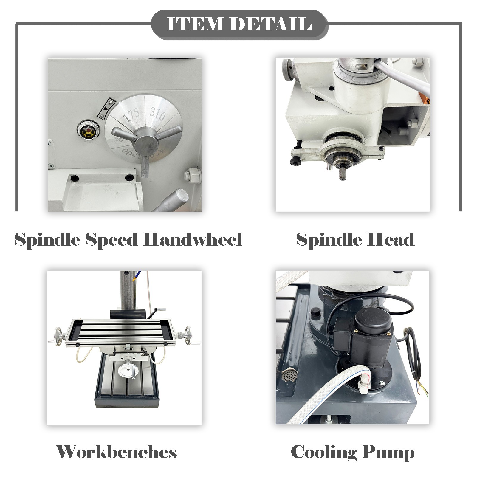 220V 3PH Automatic Feed Gear Head Vertical Drill Press Drilling Tapping Machine