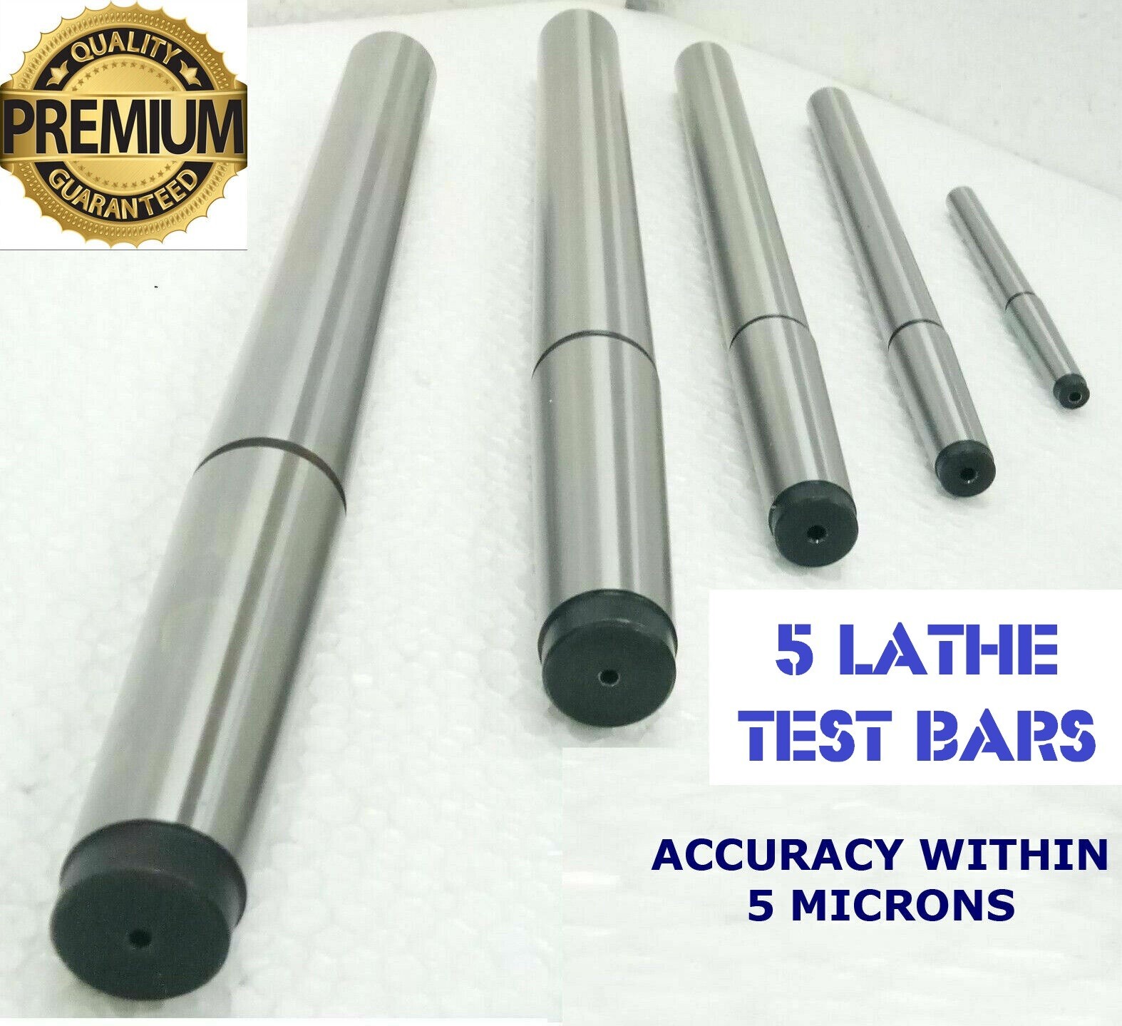Lathe Mandrel Alignment Test Bar 5 Piece Set 1MT ,2MT ,3MT ,4MT & 5MT – EN 31