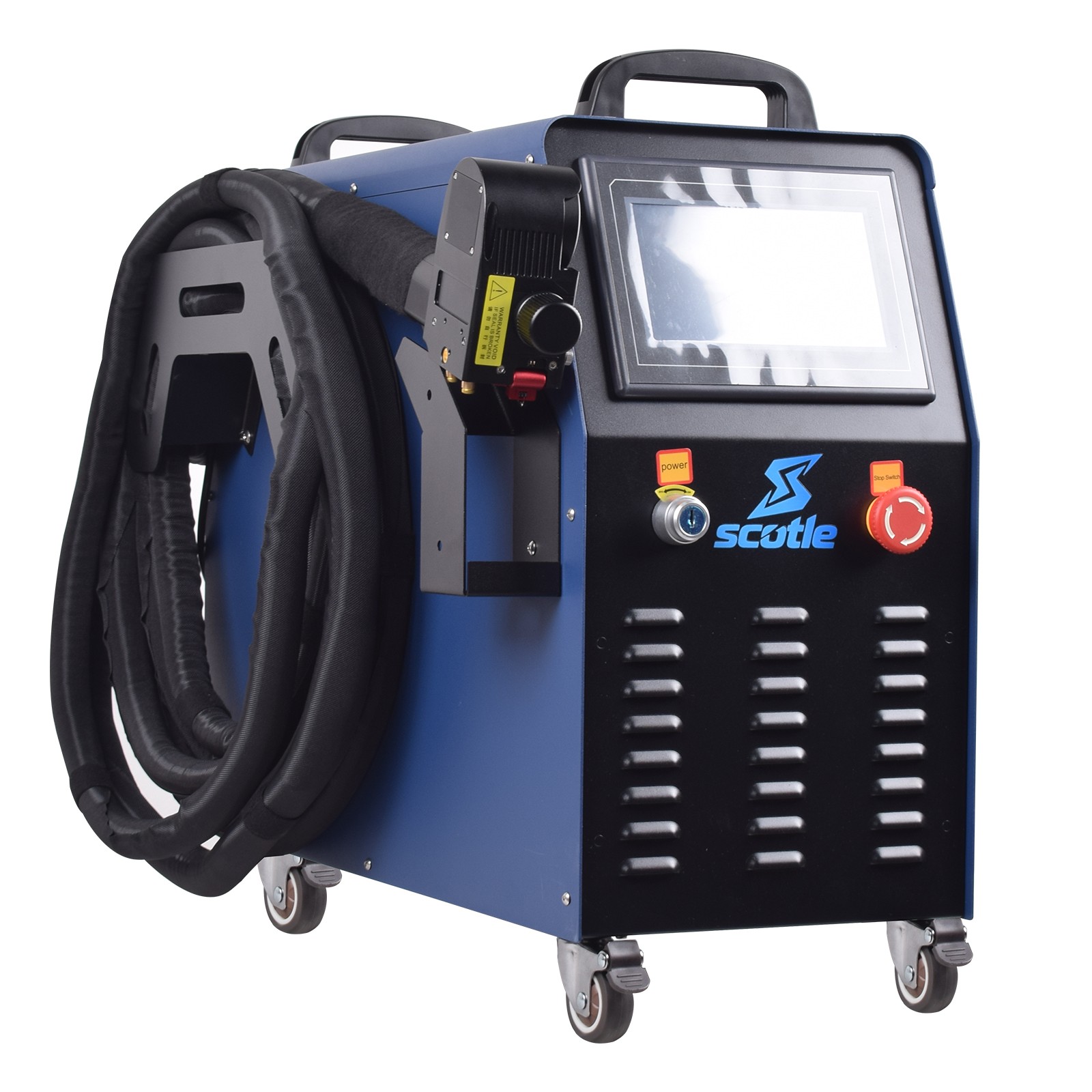 Raycus 1200W Fiber Laser Rust Paint Portable Cleaning Machine 650mm Scan Width