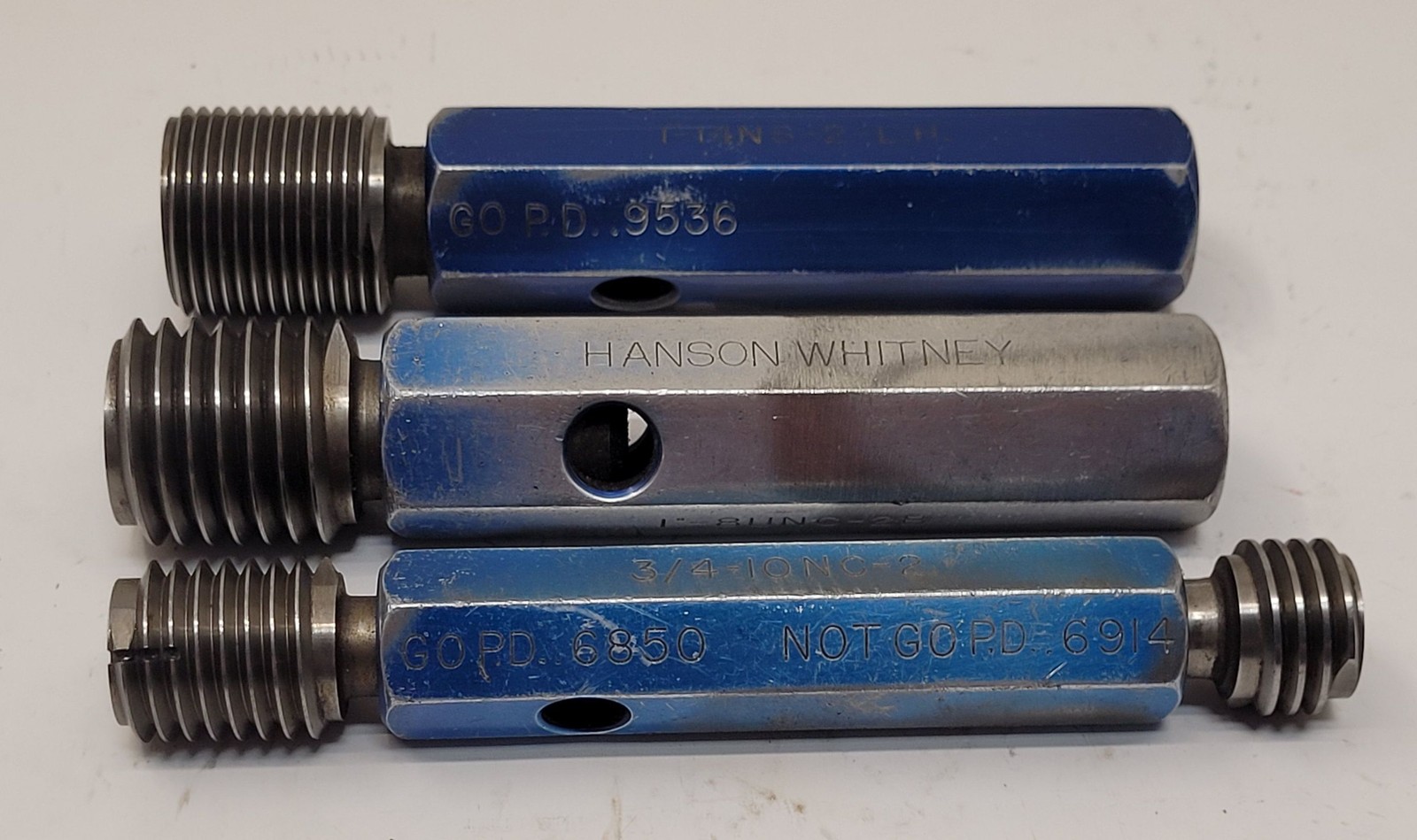 Hanson Whitney Go/No Go Plug Gauge – Set of 3 – Various Sizes
