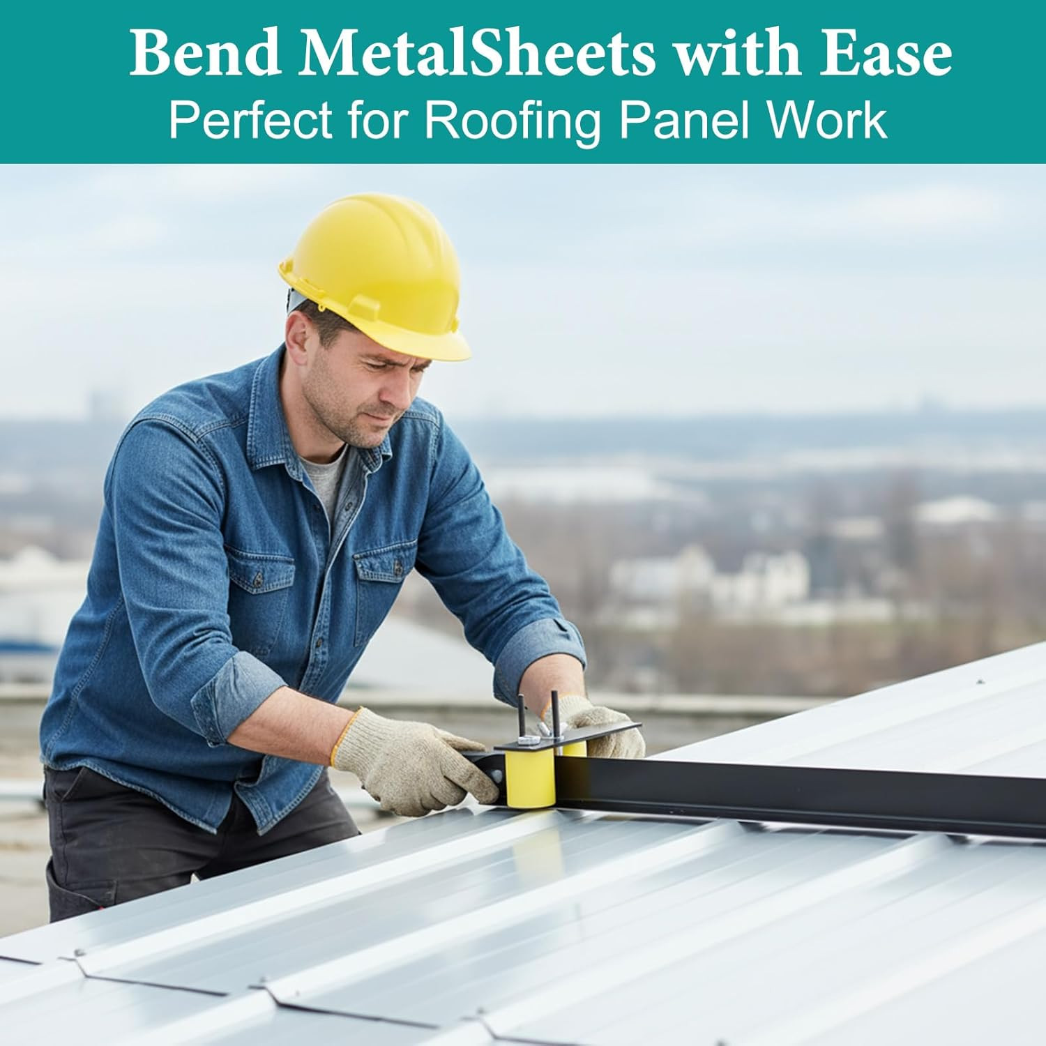 Adjustable Metal Bender Tool for Roofing – 0-90° Sheet Metal Roller