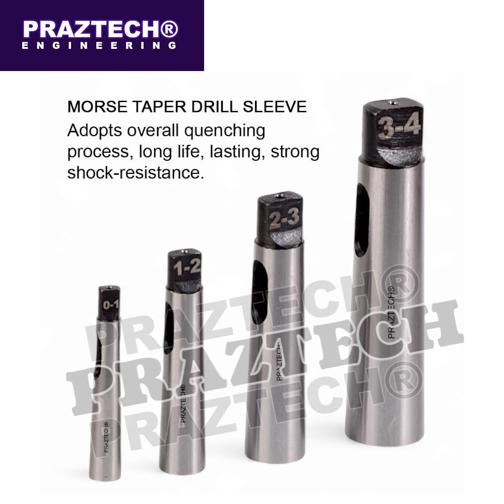 4pcs Morse Taper Sleeve Reducing Adapter Set MT0–MT4 Drill Reamer Lathe Milling
