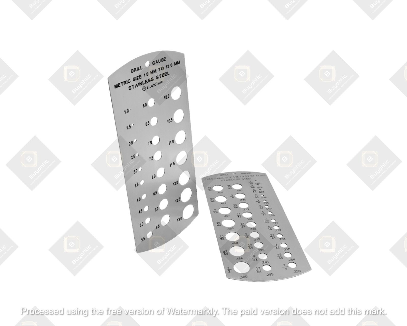 Stainless Steel Drill Gauge Metric and Imperial Standard Hand Tool USA FULFILLED