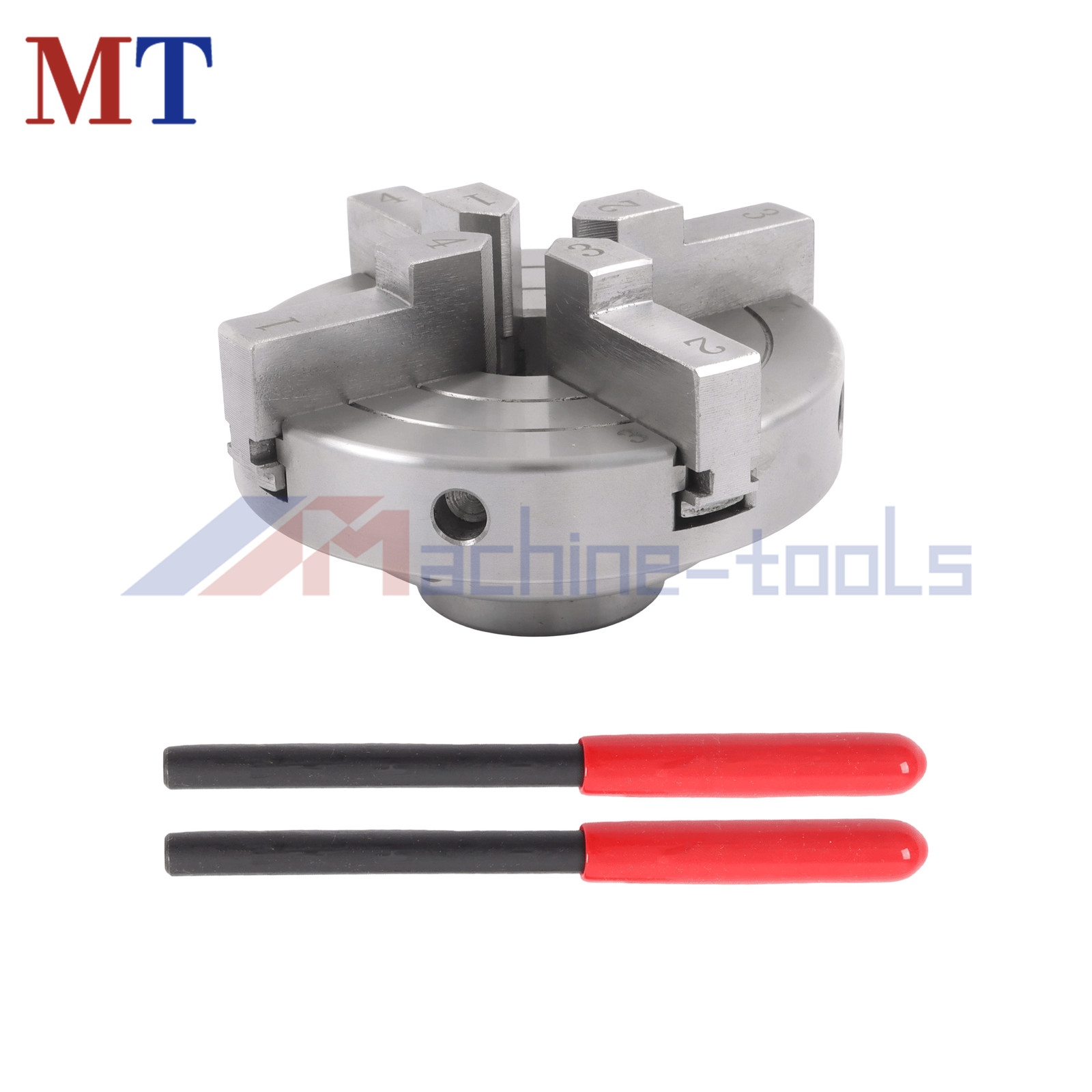 4 Inch Industrial Grade 4 Jaw Lathe Chuck 1×8 TPI Self Centering Thread