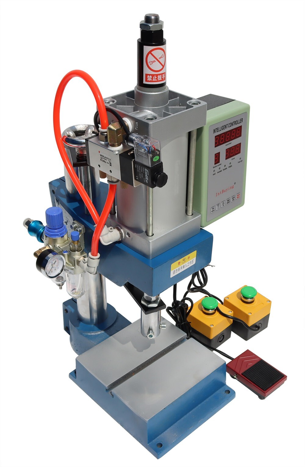 TECHTONGDA 1100Lb/500kg Pneumatic Punch Machine with Display Controller 110V