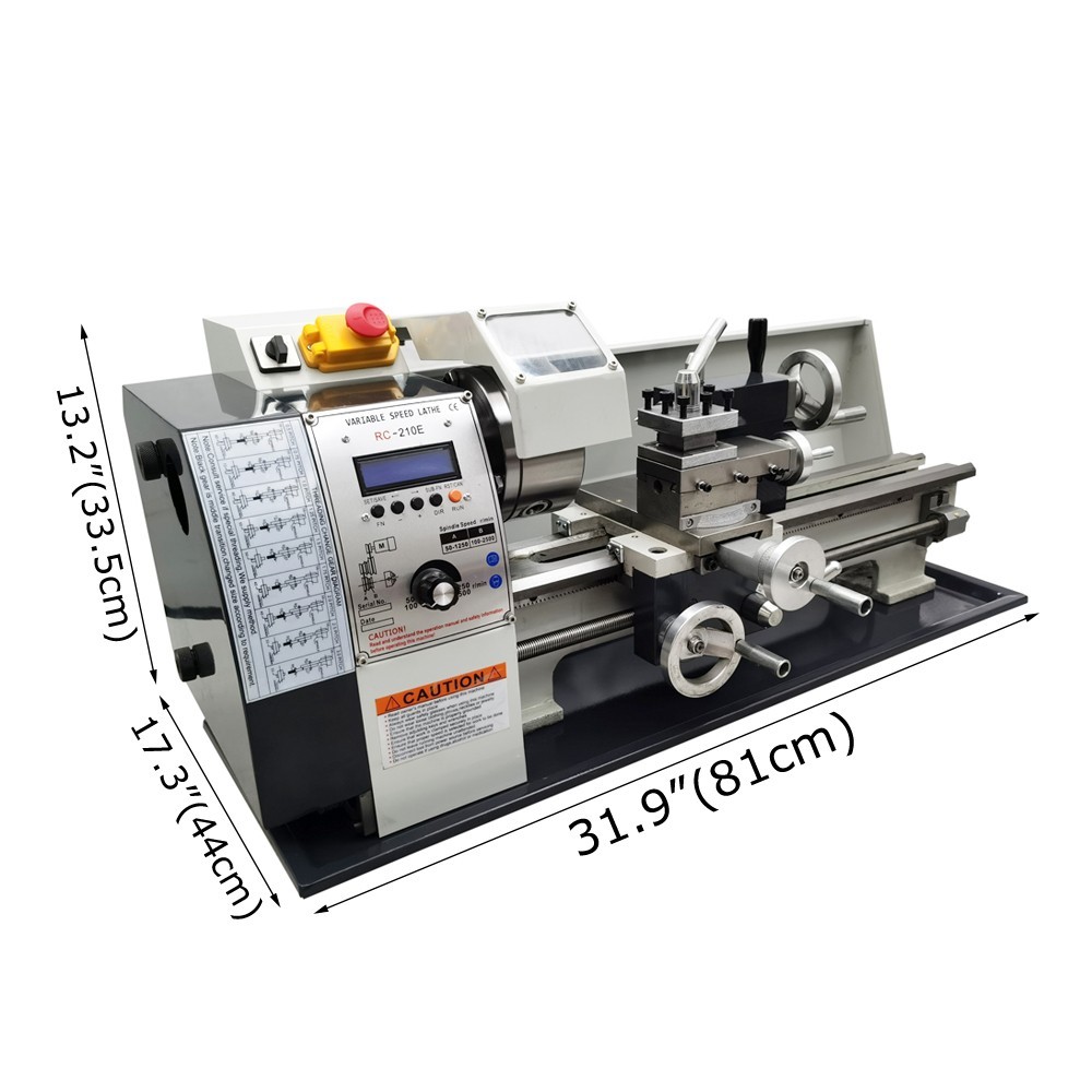 Industrial Metalworking Lathe 110V 1100W Precision Bench Lathe
