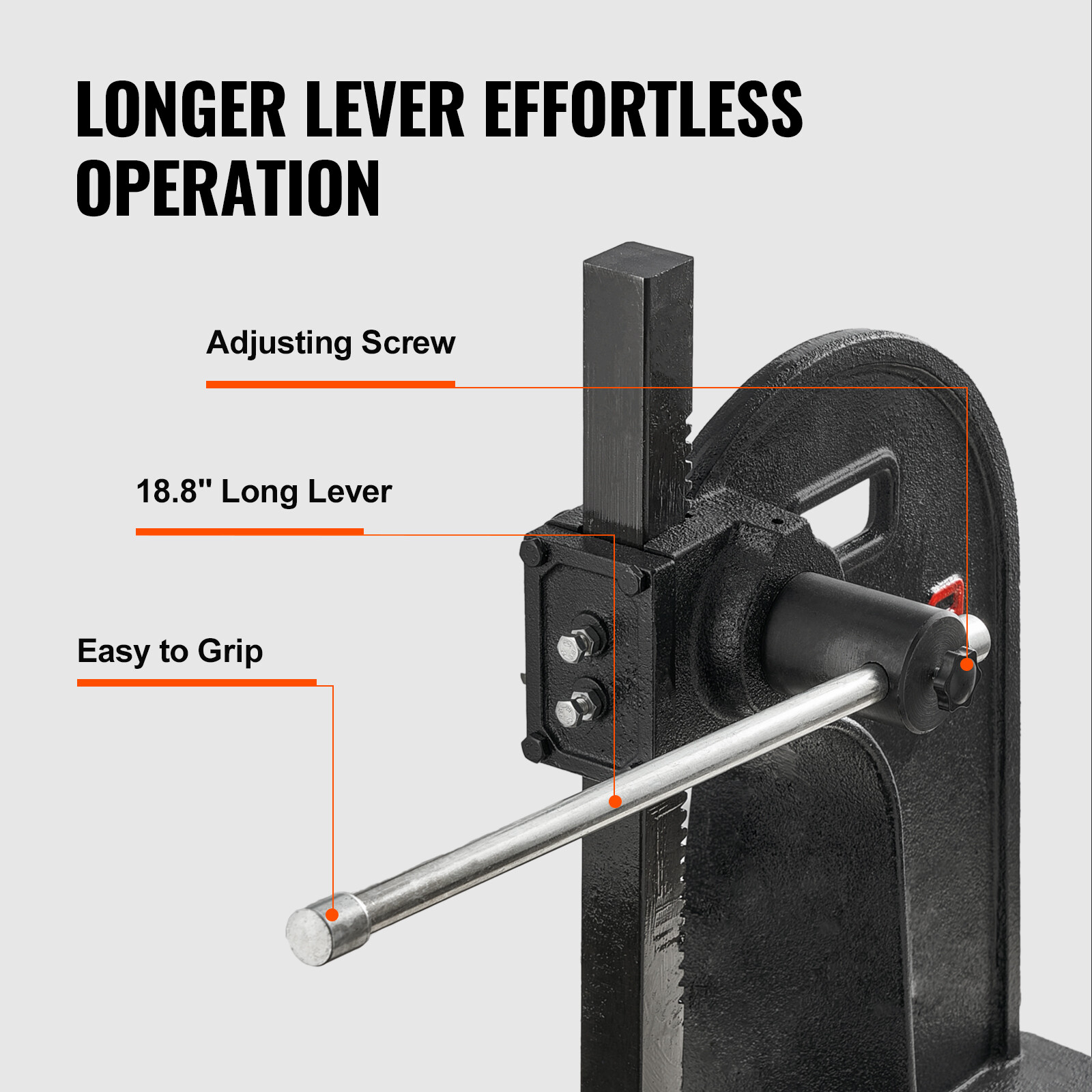 VEVOR Arbor Press 3 Ton Lever Bench Mountable Bearings Cast Iron Manual Desktop