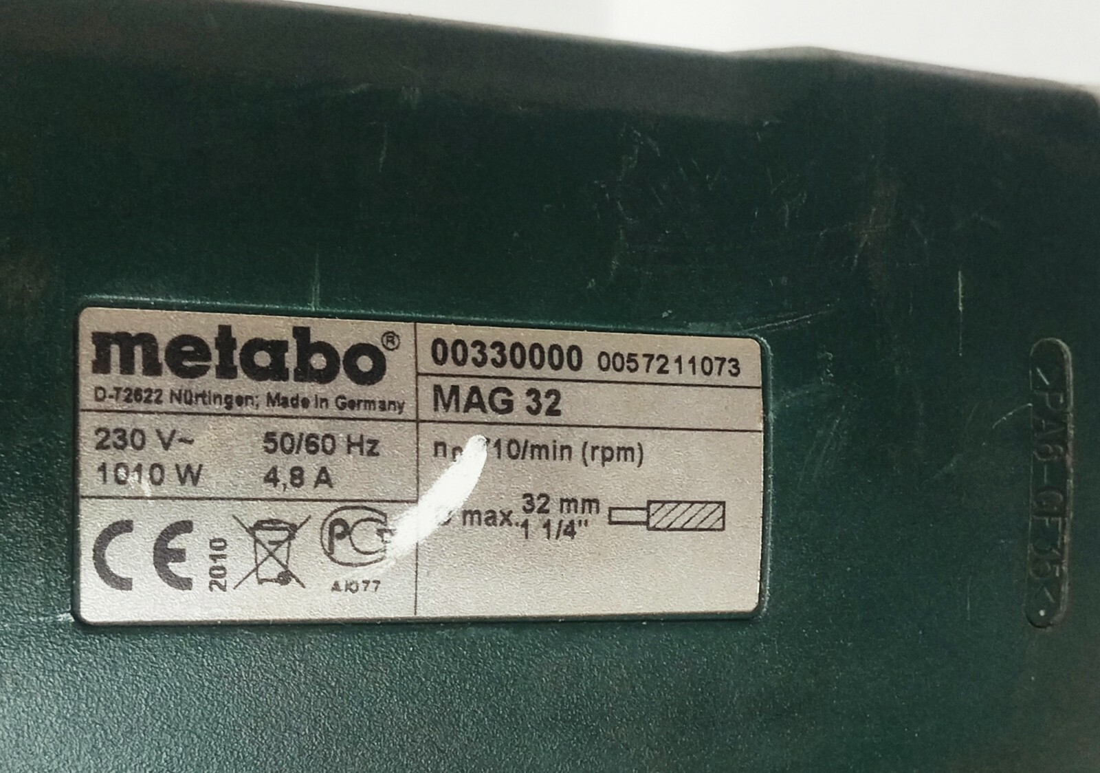 METABO MAG32 00330000 230V / 50/60HZ MAGNETIC DRILL