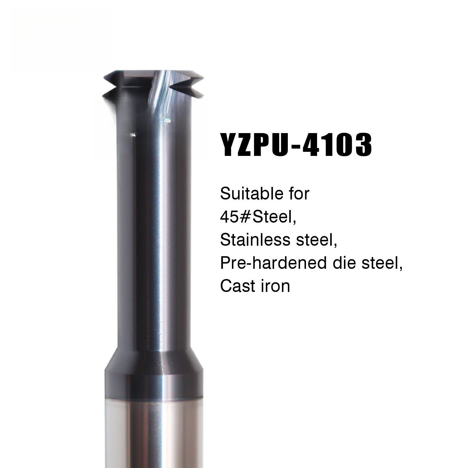 HRC68 Balzers Coated Carbide end mill UNC UNF Three Teeth Thread Milling Cutter
