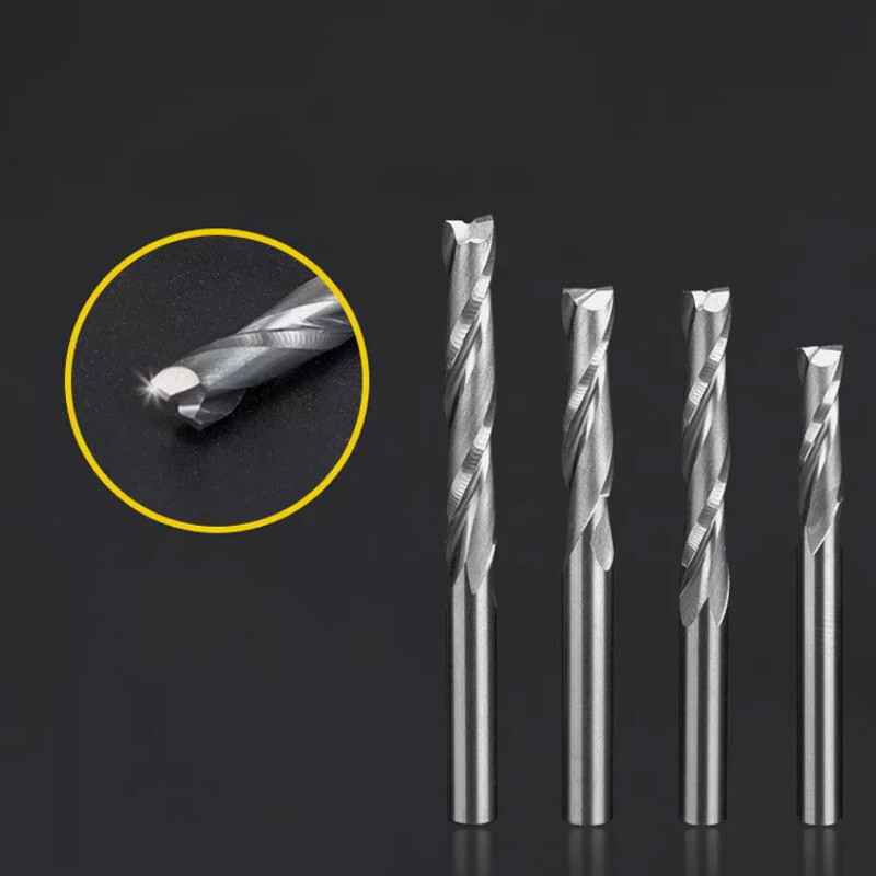 Ø4mm CNC Straigh End Mill Milling Cutting 2 Flute Cutter Drill Bit Spiral Router