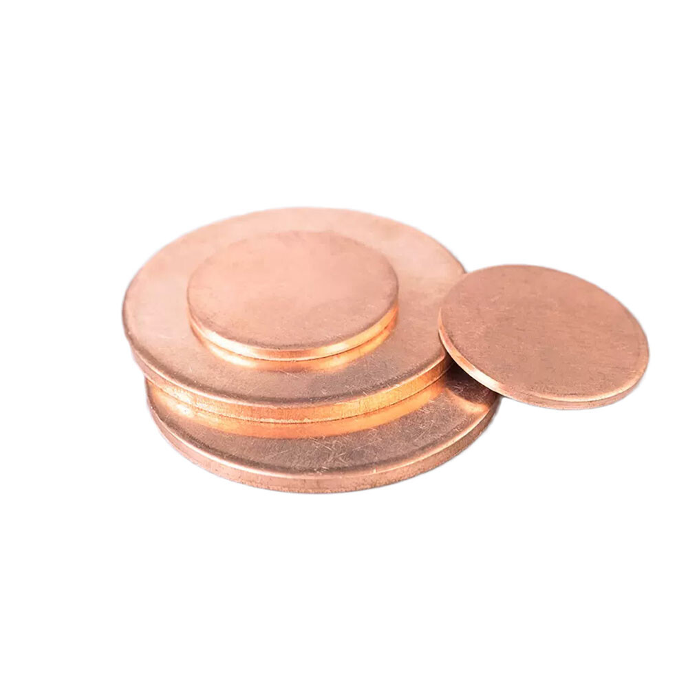Solid Pure Copper Disc Blank Cut Round Sheet Plate Thick 0.5-3mm Dia 10mm-200mm