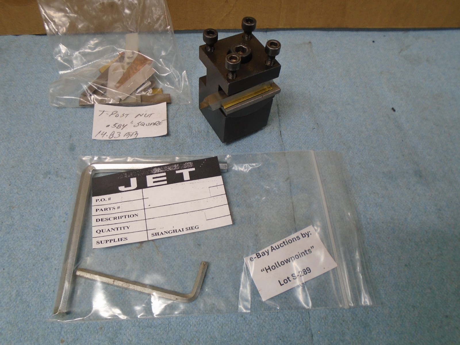 Jet BD-6 Metal 6″ Lathe 2 Way Tool Post & T Nut or Grizzly CJ Sieg S289