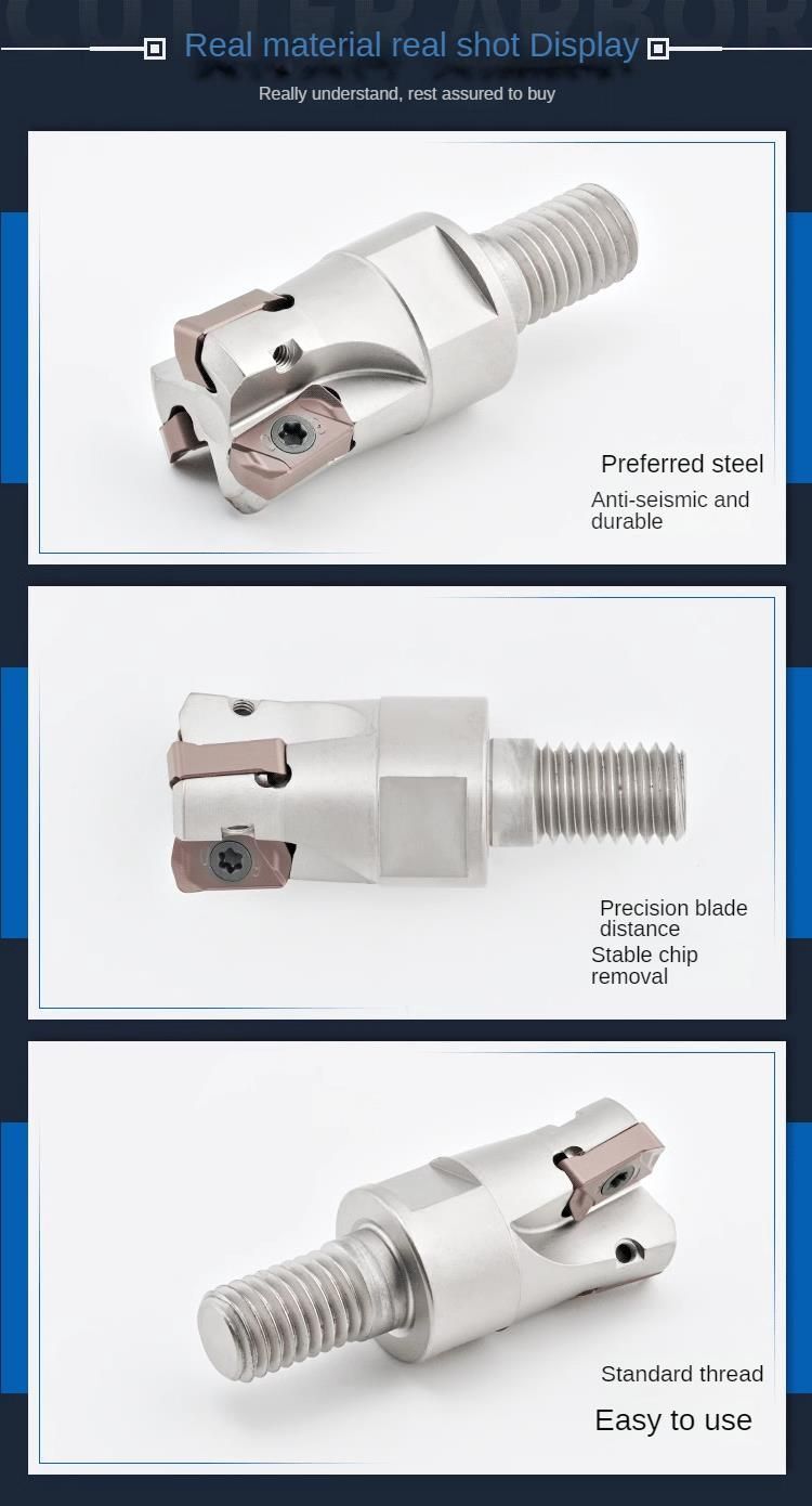 Metal Milling Cutter Head Feed Locking Tooth Tungsten Steel Shank CNC Machine